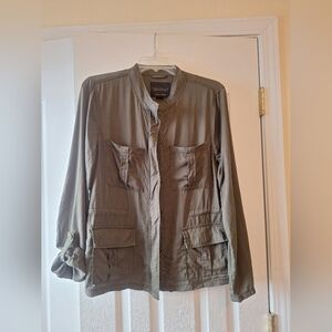 Sanctuary Lightweight Utility Jacket in Olive Green